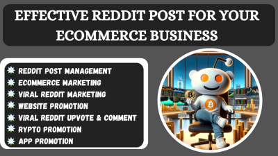 I will reddit post management for ecommerce ai website app iptv saas crypto product