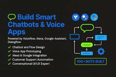 I Will Design and Build VoiceFlow Chatbots, Voice Apps, and Conversational UI