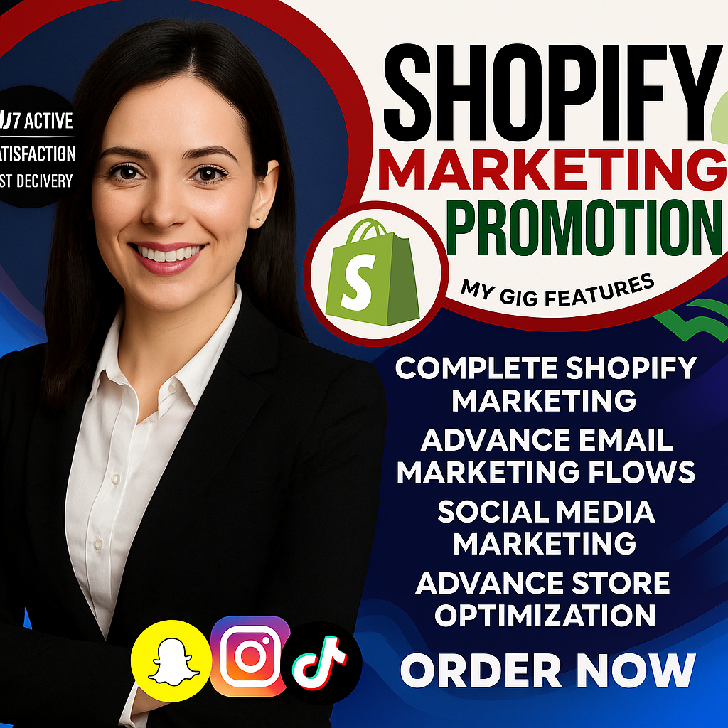 I will do Klaviyo Email Marketing, Shopify Ecommerce Marketing, Facebook Ads Manager