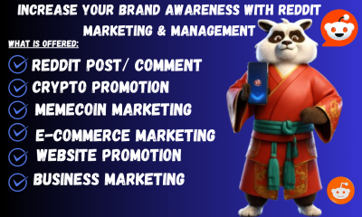 I will do Reddit post for Amazon website, IPTV, crypto, eCommerce, AI app, business, product