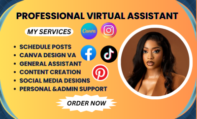 I will be social media manager editable canva template canva presentation va