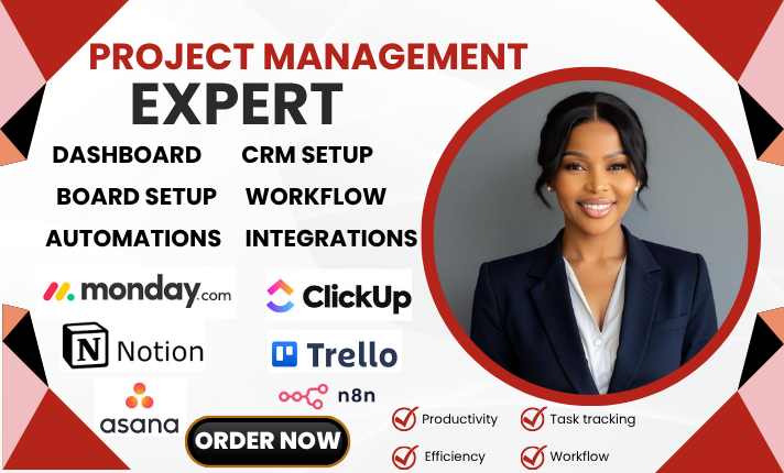 I will set up Monday.com CRM, ClickUp, Notion, Asana, Trello Automation & API Integration