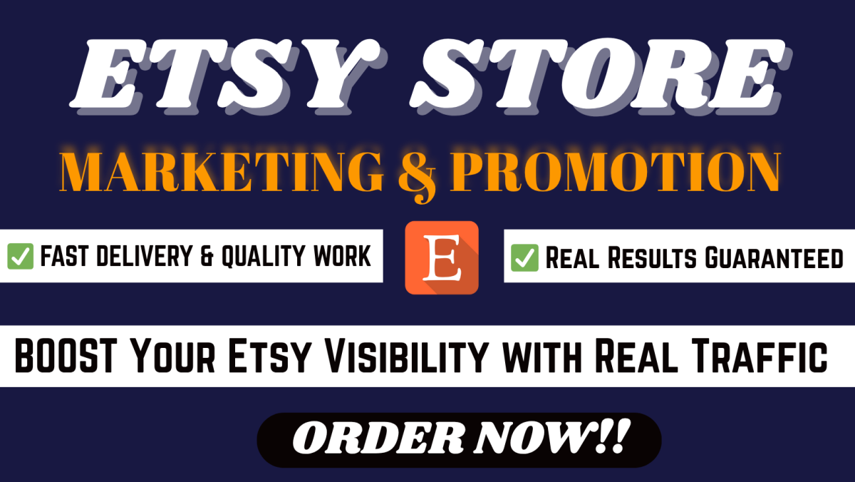 I will do Etsy promotion, Etsy listing SEO, Etsy store traffic, Etsy sales