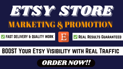 I will do Etsy promotion, Etsy listing SEO, Etsy store traffic, Etsy sales