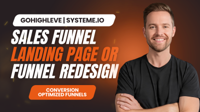 I will design Systeme.io landing page, sales funnel in GoHighLevel or ClickFunnels