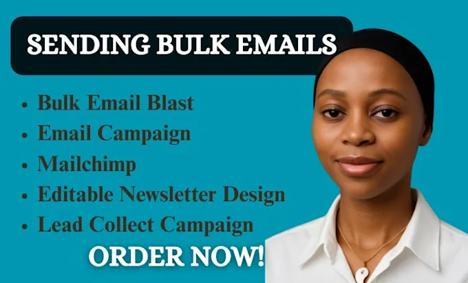 I will send bulk emails | Bulk email blast | Mailchimp email campaign