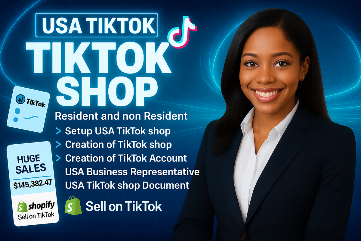 I will set up TikTok Shop Shopify TikTok Shop Dropshipping Promote TikTok USA TikTok