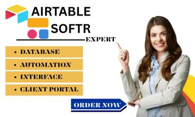 I will build a custom client portal with Softr and Airtable automation