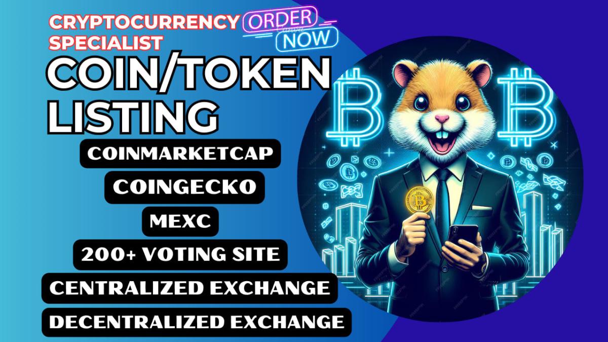 I will fast list token coin ico on coinmarketcap congecko dex cex