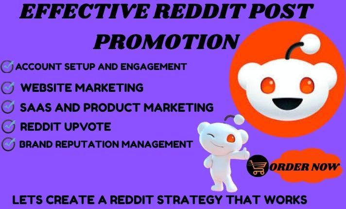 I will manage Reddit post to boost your ecommerce SaaS, crypto, GitHub, AI app, website