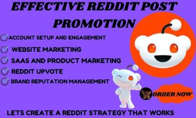 I will manage Reddit post to boost your ecommerce SaaS, crypto, GitHub, AI app, website