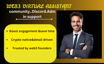I will be your reliable Web3 virtual assistant and community manager