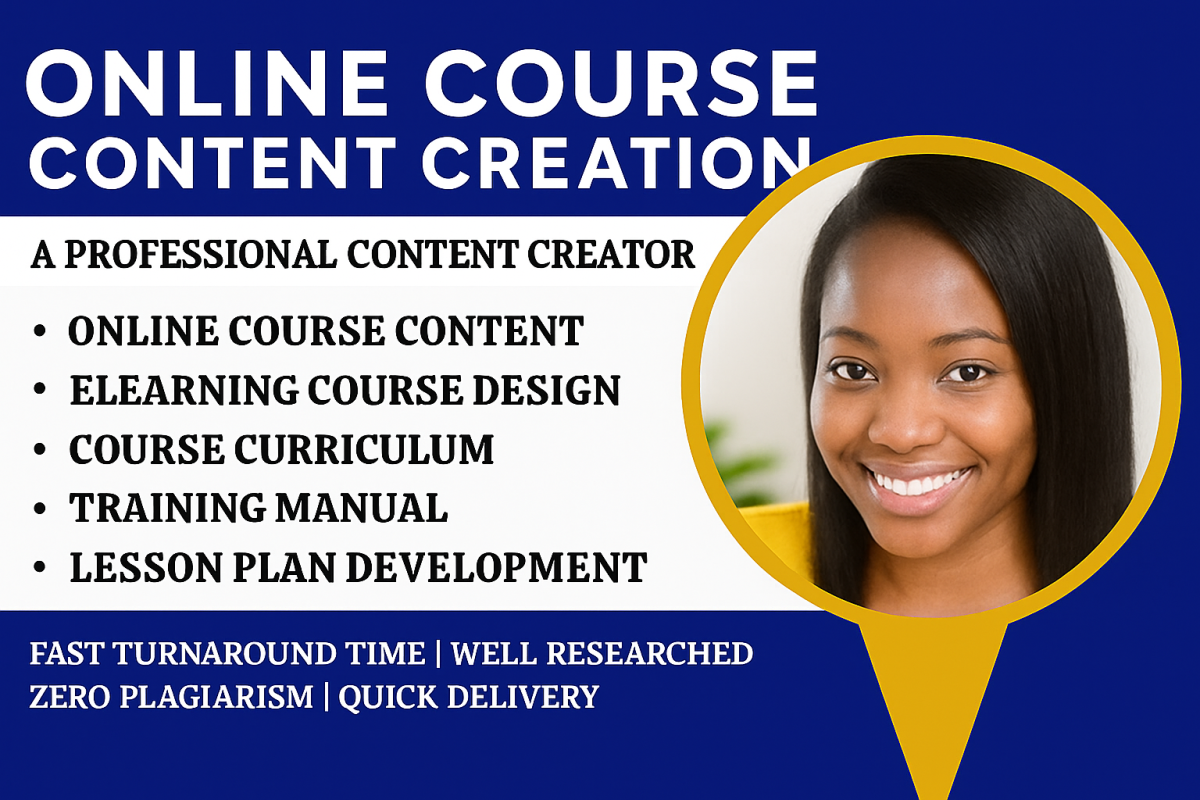 I Will Create Engaging Online Course Content for Kajabi, Teachable, and Thinkific
