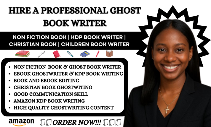 I will be your ebook ghostwriter, non-fiction book, KDP book writer, ghost book writer