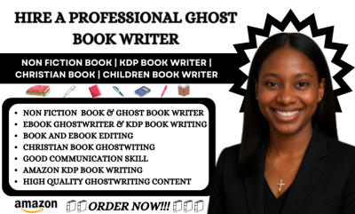 I will be your ebook ghostwriter, non-fiction book, KDP book writer, ghost book writer
