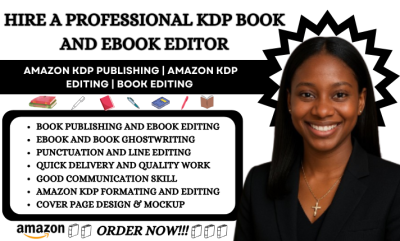 I will Amazon KDP book publishing non-fiction ebook ghostwriter book writer KDP editing