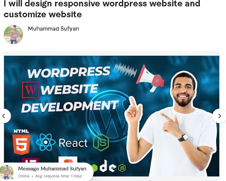 I will design responsive WordPress website and customize website