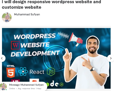 I will design responsive WordPress website and customize website