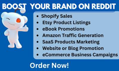 I will create reddit post for SaaS product, Etsy, Shopify sales, crypto, ebook promotion