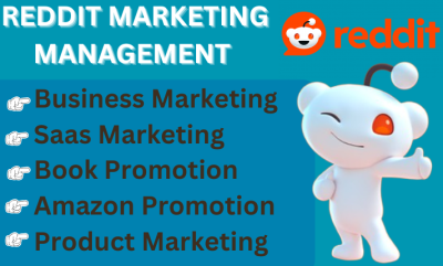 I will do Reddit post for business marketing SaaS website Amazon product book promotion