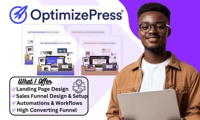 I will design sales funnel membership landing page on OptimizePress, Funnelish, Leadpages