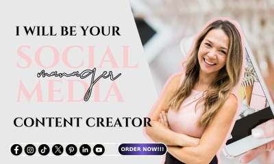 I will be your social media manager, personal assistant and content creator