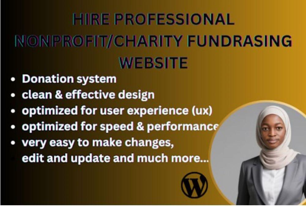 I will create a non-profit website for your organization