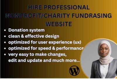 I will create a non-profit website for your organization