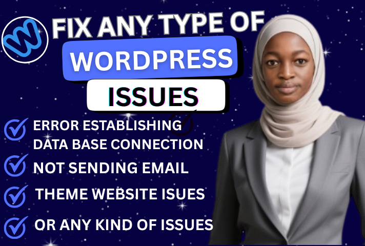 I will fix website issues, WordPress websites bugs and errors