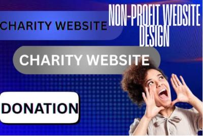 I will do non profit website, charity website, ngo website, 501c3 website, church website