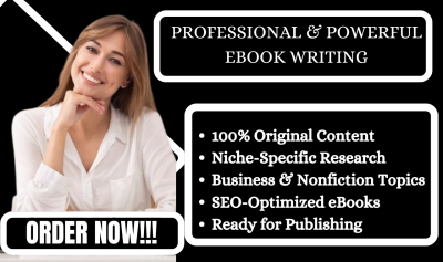 I will write a professional, original and engaging ebook for you