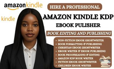 I will do Amazon KDP ebook formatting, book editing, Amazon KDP publishing