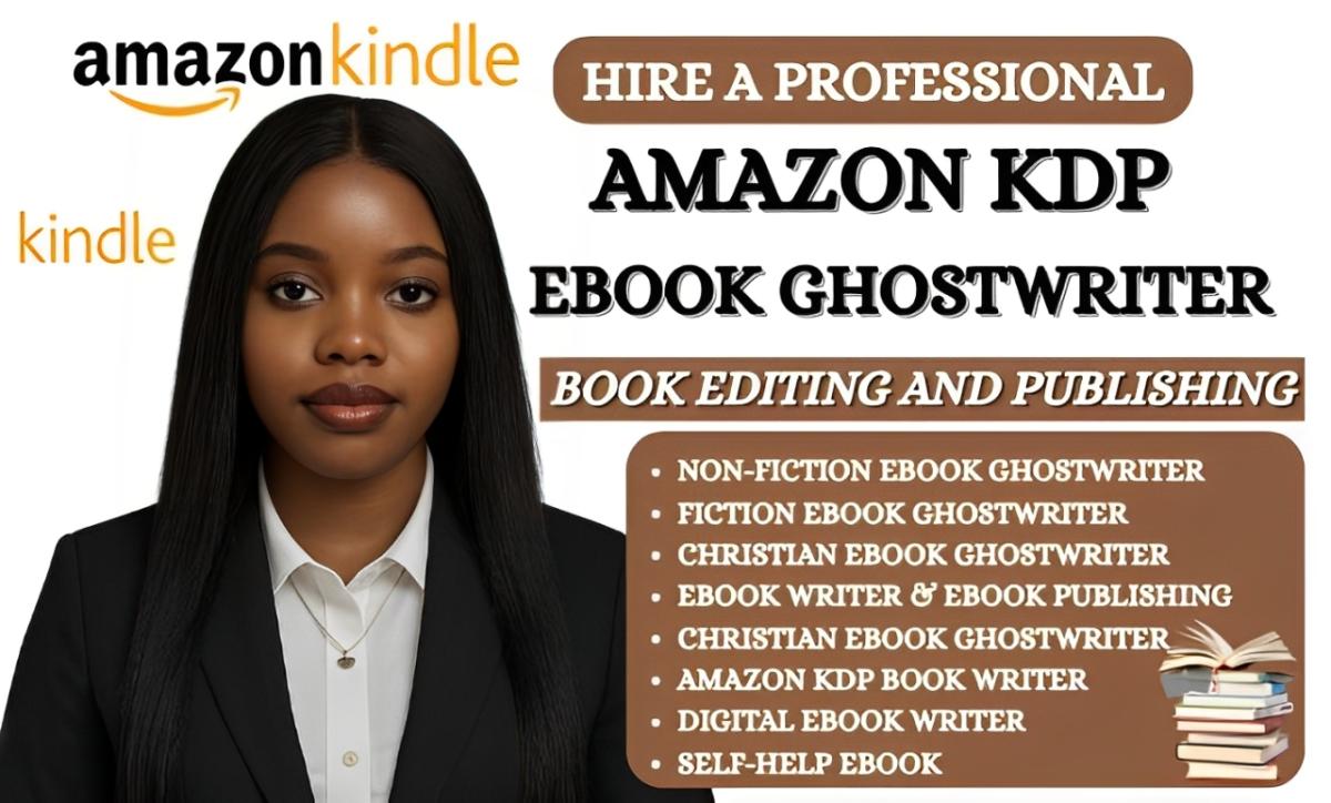 I will ebook ghostwriter, KDP book writer, ghost book writer, non fiction ghostwriter