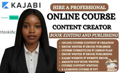 I Will Create Online Course Content, Curriculum, Lesson Plan & Course Creation on Kajabi