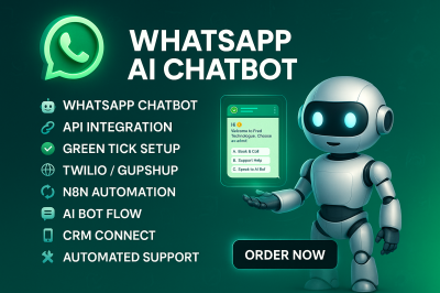 I will setup WhatsApp AI Chatbot Business API workflow Twilio Gupshup n8n automation