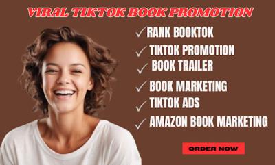 I will viral rank booktok booktok promotion bookrank kdp ads tiktok ebook marketing