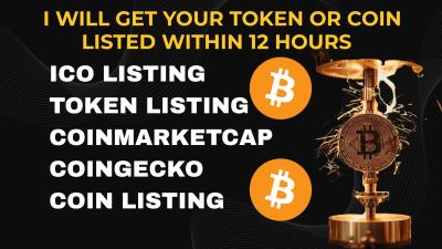I will do ICO listing, token listing, coin listing on CoinGecko, CoinMarketCap, LBank