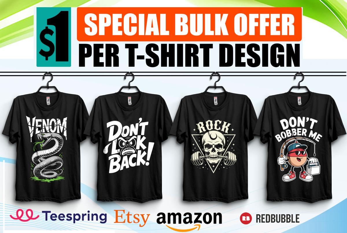 Good Typography T-Shirt and Custom Bulk Merchandise Design