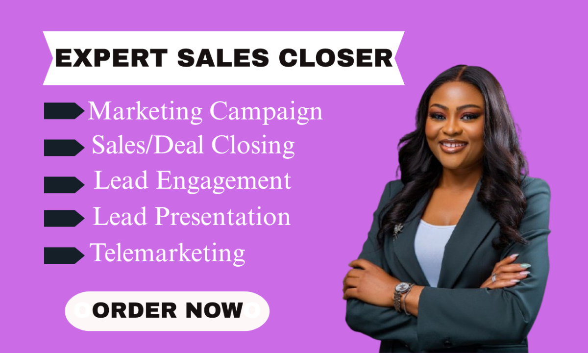 I will salesperson sales leads high ticket sales closer sales agent telemarketing