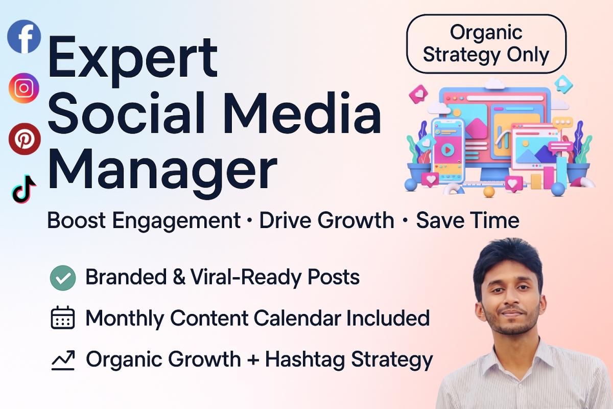 I will boost your brand by doing expert social media management and engaging content