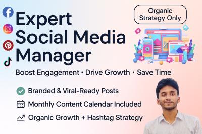 I will boost your brand by doing expert social media management and engaging content