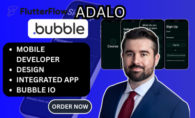 I will develop a Flutter, Adalo, or Bubble mobile app or MVP for your business