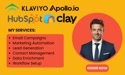 I will set up Clay.com Workflow, Apollo.io Sequence, HubSpot Automation & Enrichment Expert