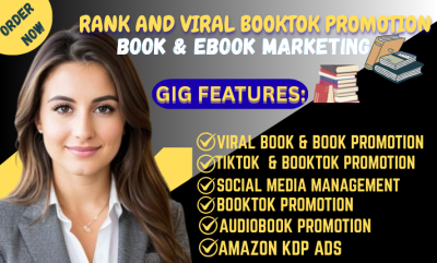 I will promote books through KDP marketing, Bookstagram, BookTok, TikTokBook