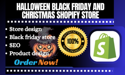 I will design a seasonal Halloween, Black Friday, and Christmas dropshipping store