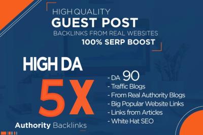 I Will Do a Guest Post with Dofollow Backlinks on High DA Sites