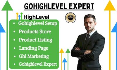 I will setup GoHighLevel product store, product listing, landing page, GHL marketing