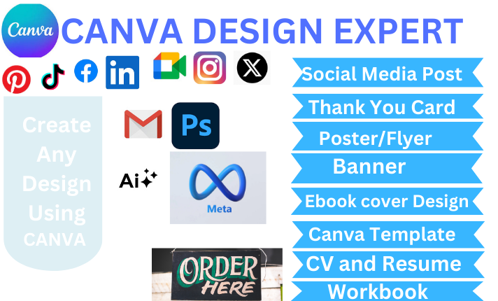 I will do Canva design for award certificates, thank you card, social media, ebook