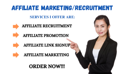 I will do affiliate referral link promotion, affiliate marketing affiliate link sign up