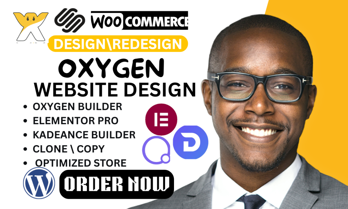 I will build responsive WordPress website with Divi, Oxygen Builder